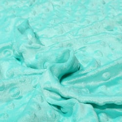 Tissu Doudou Ultra doux Pois Vert pastel