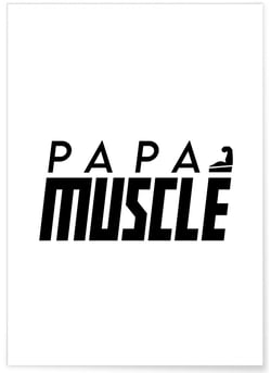 Affiche 'Papa musclé' | A3 : 29,7x42cm