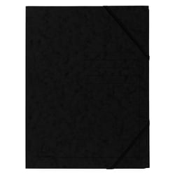 Chemise à élastique sans rabats carte lustrée 355gm2 - A4 - Noir - x 25 - Exacompta