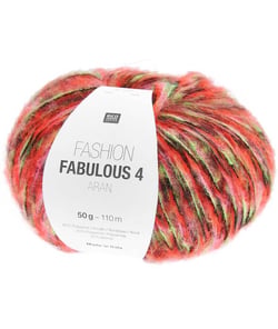 Pelote de Mohair à tricoter Fashion Fabulous 4 Aran - Rico Design 004 Multicolore Ethno