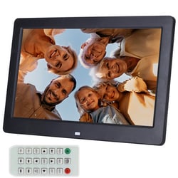 Cadre Photo Numérique Ecran LCD 10.1 Pouces Horloge Alarmes Réveil USB 2.0 Noir YONIS