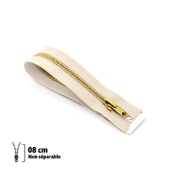 Fermeture éclair Z14 - laiton Non séparable 6mm - 8 cm