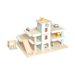 Parking à étages Kurt avec accessoires bouleau et MDF laqué clair et multicolore - Pinolino