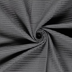 Tissu Nid d'abeille Gris foncé - 10 cm