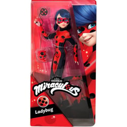 Poupee miraculous : ladybug 26 cm + 2 accessoires - poupee mannequin articulee - marinette - bandai - p50006