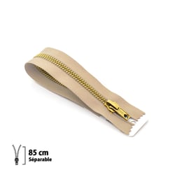 Fermeture éclair Z19 - laiton Séparable 6mm - 85 cm