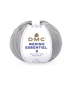 Pelote de laine Merino Essentiel 3 - DMC - Certifié Oeko-Tex 985 Gris