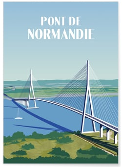 Affiche Pont de Normandie | A3 : 29,7x42cm
