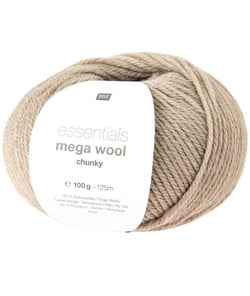Laine à tricoter Essentials Mega Wool Chunky - Rico Design 02 Gris