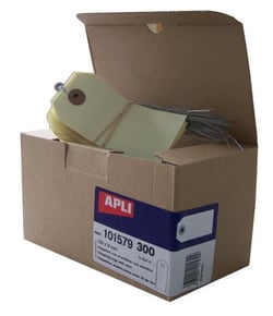 Apli 101579 - Etiquettes américaines individuelles avec fil de fer - 100 mm x 51 mm