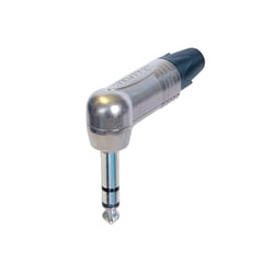 Neutrik Connecteur Audio Jack 6.35mm à 3 Pôles Téléphonique Coudé Argent