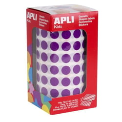 Apli Agipa - Gommettes rouleau Rond Ø 10,5 mm lilas x 5 192