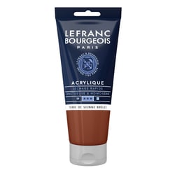 Peinture acrylique - Terre sienne brûlée - 481 - Fine - Lefranc Bourgeois - Tube 80ml