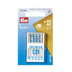 Aiguilles microtex x5, pointe très fine,  60/80
