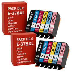 Cartouches Compatibles EPSON 378 XL Imprimantes Expression Photo XP-8500, 8505, 8600, 8605, 8606, 8700, & XP-8500 Small-in-One