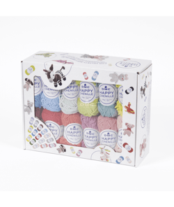 Lot de 25 pelotes Amigurumi HAPPY CHENILLE 15 gr - Dmc Lot De 25 multicolore