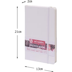 Carnet croquis 13x21cm - 80 feuilles - 140g - blanc - Royal Talens