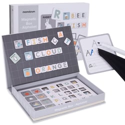 Jeux éducatif, marqueur effaçable, 26 Cartes, 78 Carrés magnétiques, Mots Lettres & Chiffre Anglais