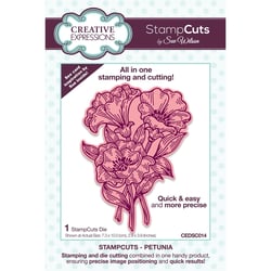 Matrice de découpe avec tamponnage - Fleur pétunia - StampCuts - Creative Expressions