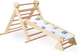 Aire de Jeux - Échelle, Mur d'escalade, poutre d'équilibre, triangle Pikler - 3 réglage Charge 50 kg