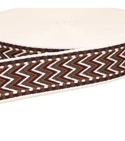 Bobine 14,5m sangle chevrons 38mm bordeaux