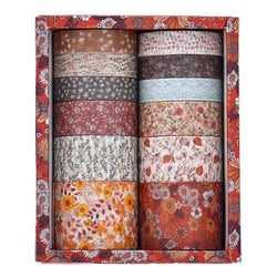 12 Washi Tape, Masking Tape, ruban adhésif scrapbooking assortis FLEURI 351 X