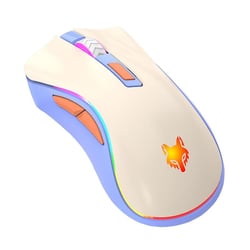 Souris Sans Fil Rechargeable Silencieuse Pour Bureau Et Gaming Avec Lumières Colorées Vert YONIS