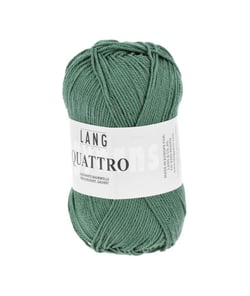 Fil à tricoter 100% coton QUATTRO - Lang Yarns 18 Vert
