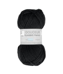 Fil à tricoter Douceur Classic Premium - Trimits : Doux et Résistant pour Tous Vos Projets 585 Noir