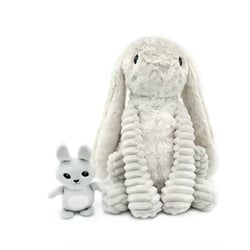 Ptipotos - Lapin Maman et bebe gris clair - Les D glingos