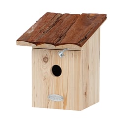 Nichoir mésange charbonnière avec toit en écorce