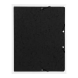 Chemise à élastique sans rabat carte lustrée 350gm2 - A4 - Noir - x 50 - Exacompta