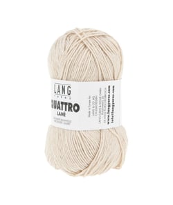Fil à tricoter de coton QUATTRO LAME - Lang Yarns 02 Ecru