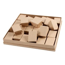 24 petites boîtes en carton - 7 x 5 x 3,5 cm