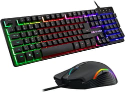 Pack Combo Gaming GLAB Krypton - Clavier + Souris - Performant - Esport - Noir