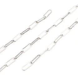 1 Mètre chaîne maille trombone 18*6mm en fer - argenté