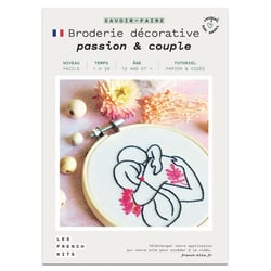 Coffret DIY - Broderie décorative - Amoureux enlacés