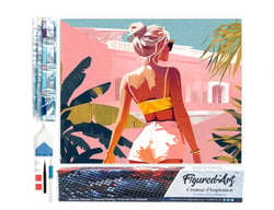Diamond Painting Broderie Diamant Figured’Art 40x50cm toile entière roulée avec diamants carrés - Balade estivale