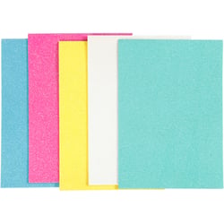 Feuille de mousse EVA 2 mm - Pop pailleté - A5 - 5 pcs