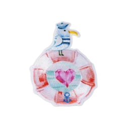 Ecusson thermocollant monde pastel bouée 6cm x 4cm