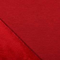 Tissu Sweat envers doudou uni Bordeaux