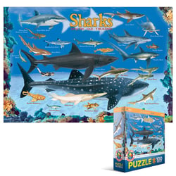 Puzzle 100 pièces - Requins - Eurographics