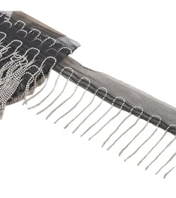 Bobine 9m frange chaînette 60mm argent
