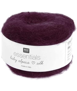 Fil exceptionnel à tricoter Essentials Baby Alpaca Loves Silk - 25GR - Rico Design 010 Violet lilas