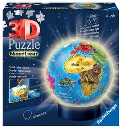 Puzzle 3d rond 72 p illuminé – globe - Ravensburger