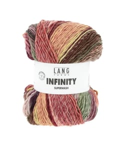 Pelote de Laine INFINITY - 100gr - Lang Yarns - 100% Mérinos Extrafine Superwash - Couleurs aléatoires, rendu artistique unique 02 Multicolore