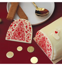 Moule blister embout de bûche motif Noël