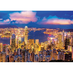 Puzzle neon ville de chine : hong kong 1000 pieces - collection fluorescent - educa 18462
