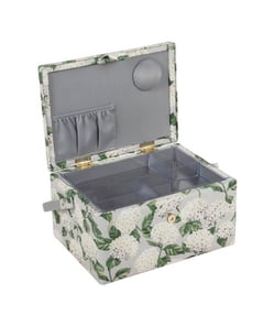 Boîte de Couture "Hortensia" - 25,5x18.5x14,5 cm - Hobby Gift Ecru