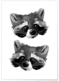 Affiche Racoon 2 | A3 : 29,7x42cm